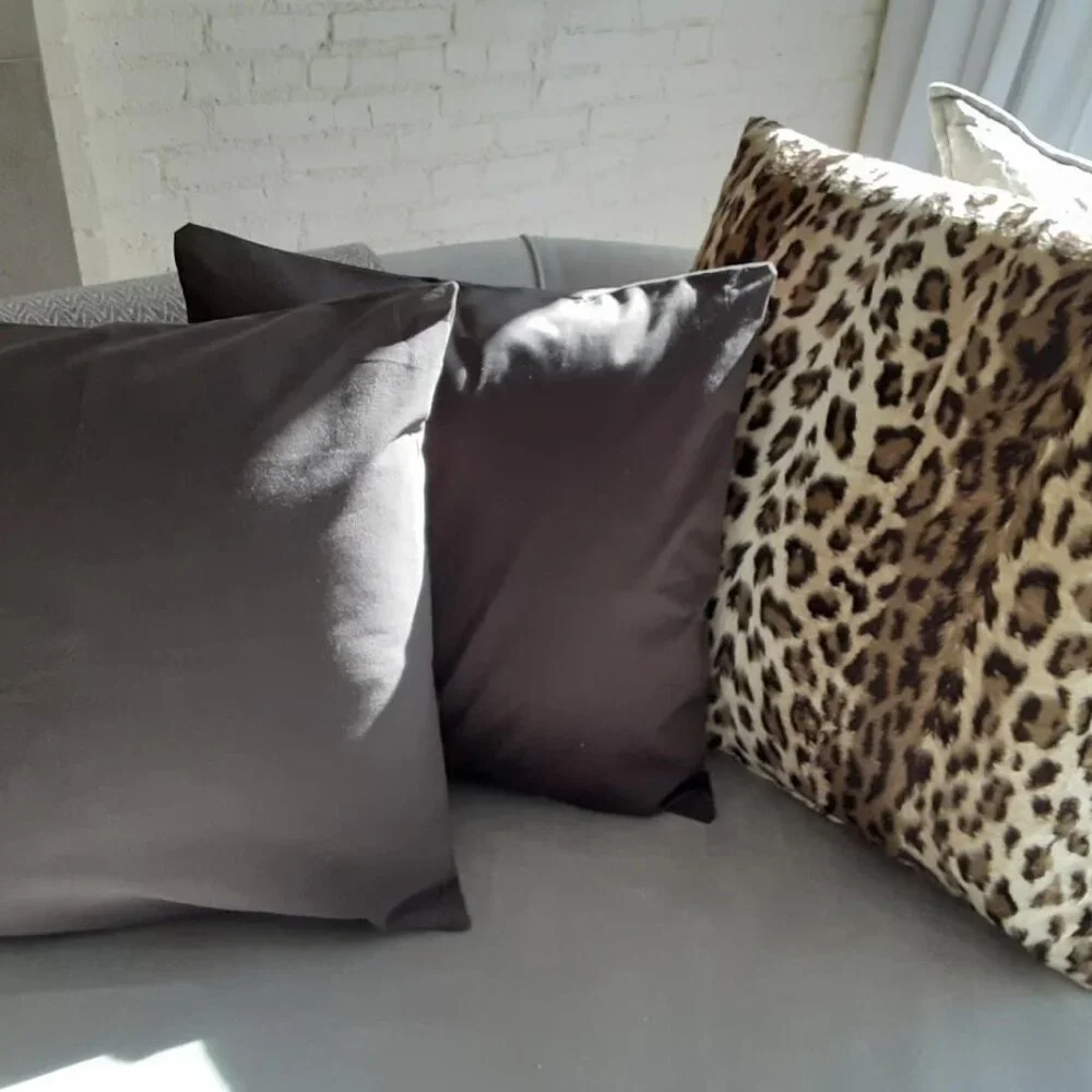 Chic Modern Cotton Sateen Rich Chocolate Brown Cushion covers